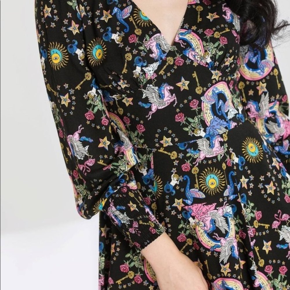 ISO: Hell Bunny Moon Dance Unicorn Dress 2XL-4XL - Picture 3 of 4